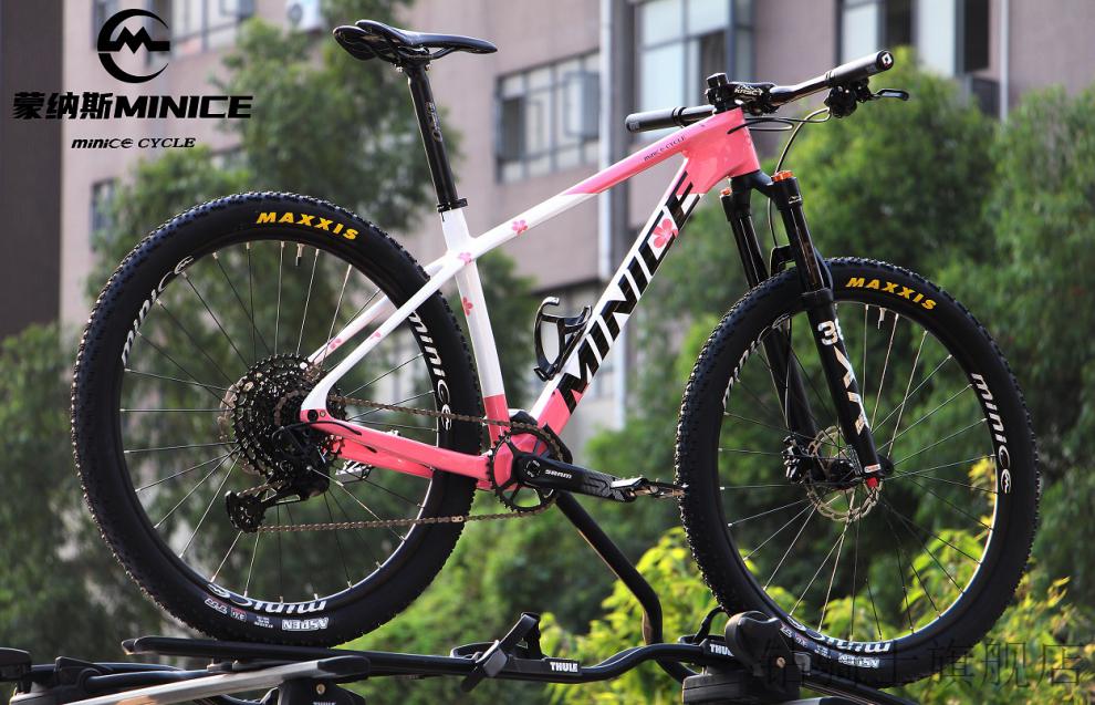 蒙纳斯自行车蒙纳斯碳纤维山地车超轻速联12速气叉