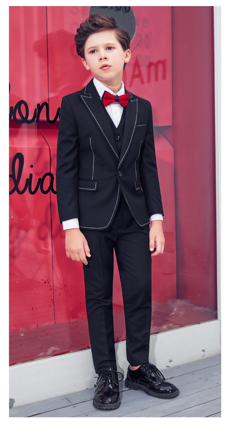 儿童西服套装男儿童西装套装帅气英伦花童礼服男童小西服中大童男孩