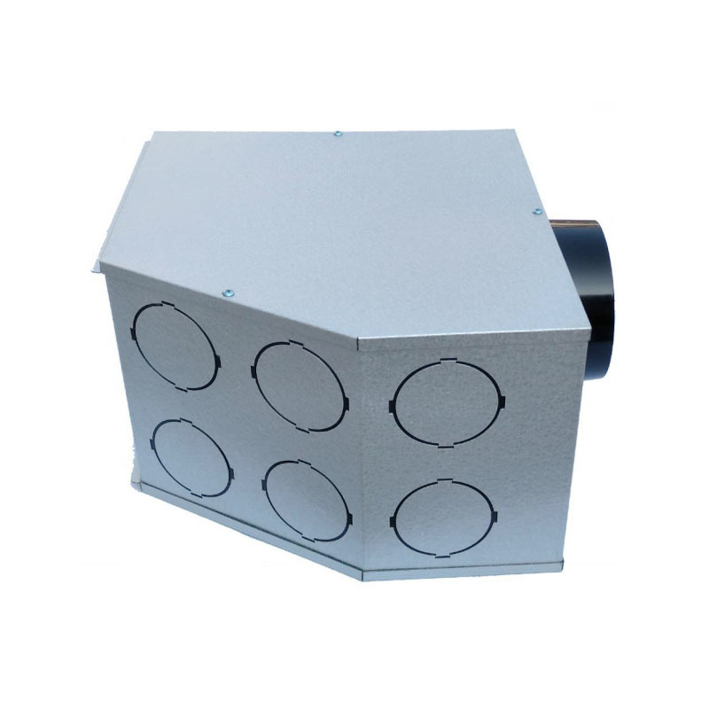 分风箱蚂蚁环境新风分风箱 150/160转75一分十路偏风式五边形金属分支