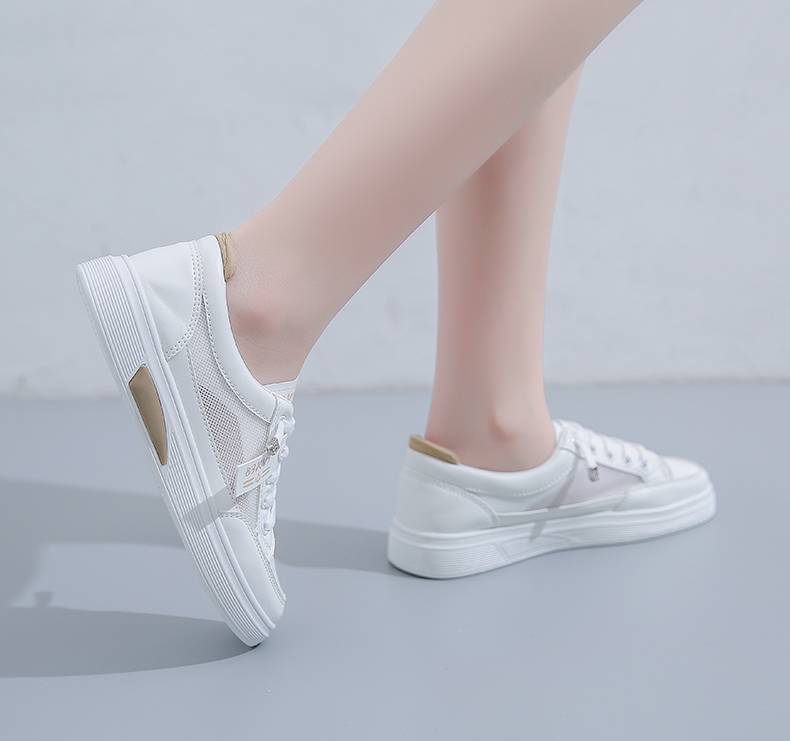 夏天适合穿的小白鞋女生初中生高中生少女单网面夏季百搭初中学生舒适