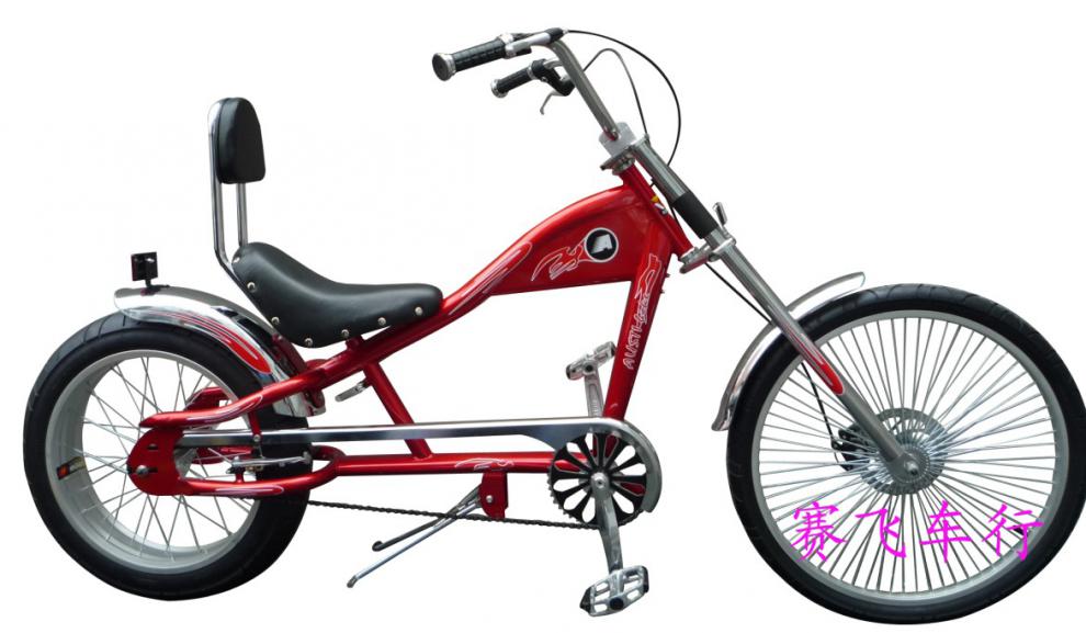 日本原装进口变速通勤自行车 太子车个性自行车chopper bike 复古车