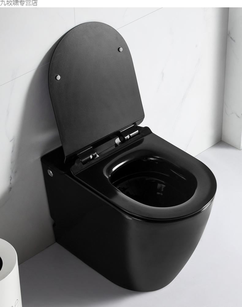 jomox古莱登无水箱黑色马桶家用小户型卫生间小号半自动普通陶瓷坐