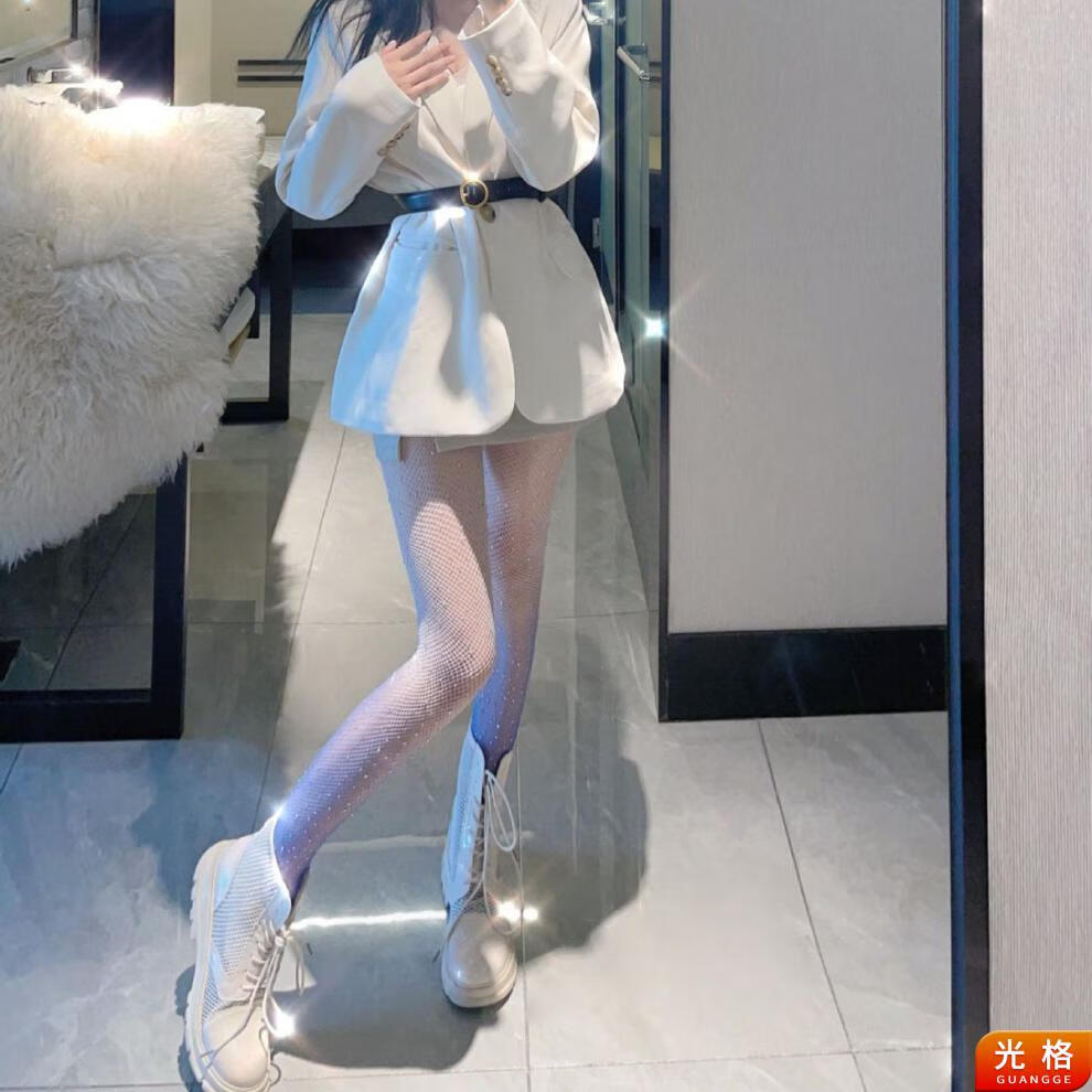 光格69巴·黎·世家渐变色丝袜女网红渔网袜美腿连裤袜纯欲洛丽塔