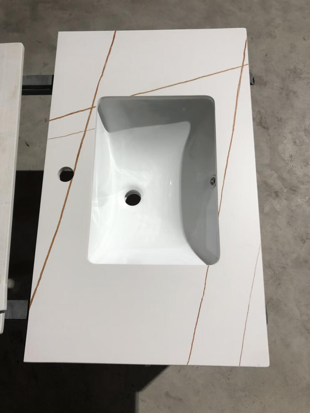 定制岩板一体台盆洗手台浴室柜台面单盆卫生间洗手盆大理石洗漱台 长