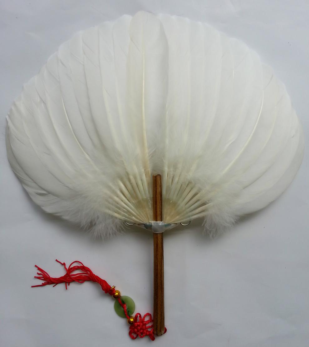 侠皇鹅毛扇夏季宝宝孕妇产妇老人用工艺羽毛扇子鹅毛扇子白色