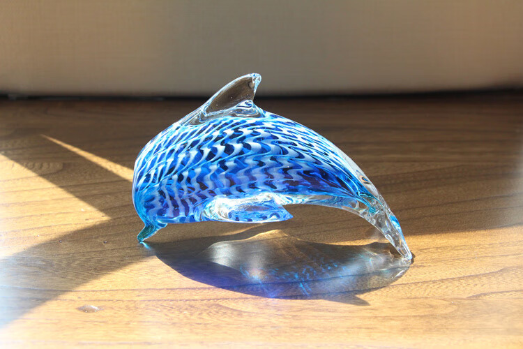 2022博山琉璃海豚工艺品鱼缸造景海洋动物样板间装饰品摆件纪念品礼物