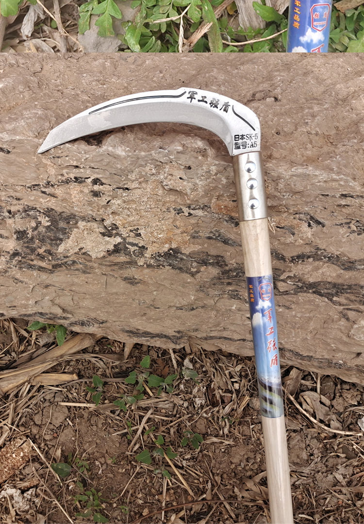 日本进口sk5镰刀农用割草镰刀割玉米神器割水稻小割大豆镰刀锋利 日本