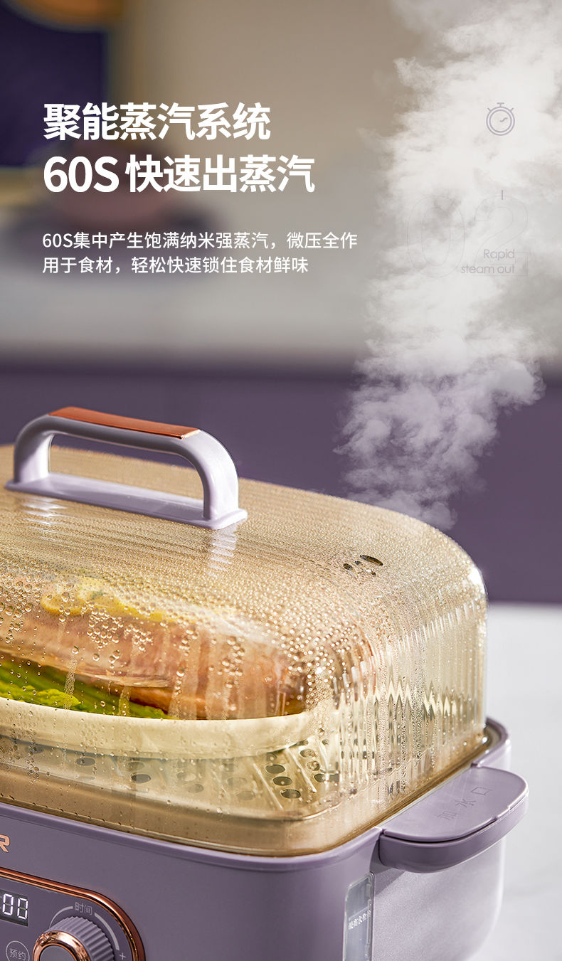 ter蒸炖锅电蒸锅家用多功能大容量电炖锅炖盅隔水炖全自动蒸煮锅夏利