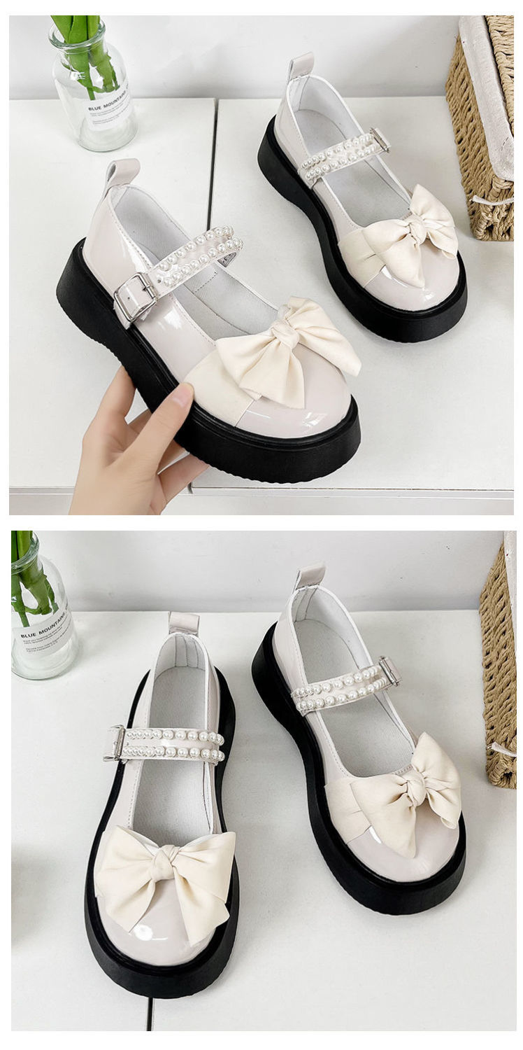 玛丽珍鞋jk鞋厚底玛丽珍小皮鞋女夏季蝴蝶结复古英伦风chic鞋子单鞋