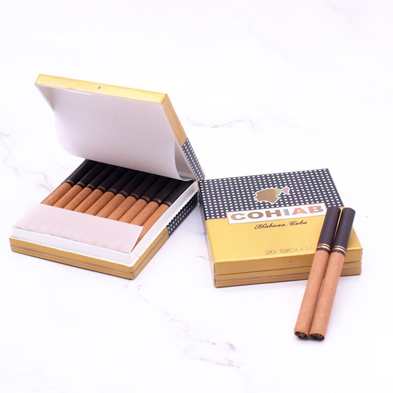 雪茄cohiba古巴蒙特茶制库贝罗茶制雪茄非真姻口感加粗高希巴雪茄15cm