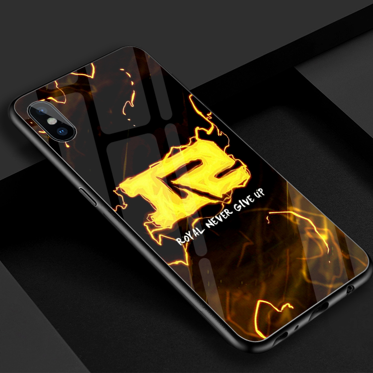 rng皇族uzi苹果8/7plus手机壳英雄联盟硬玻璃iphone6splus镜面5seoppo