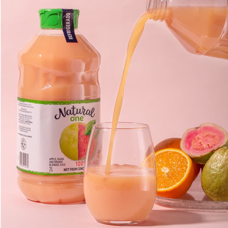 山姆natural one 2l 巴西进口 橙汁番石榴苹果橙混合果汁 nfc果汁 番