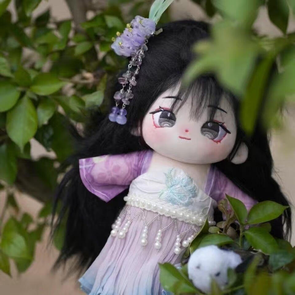 棉花娃娃有骨架20cm古风娃衣有出生证棉花娃娃网红明星人形公仔玩偶裸