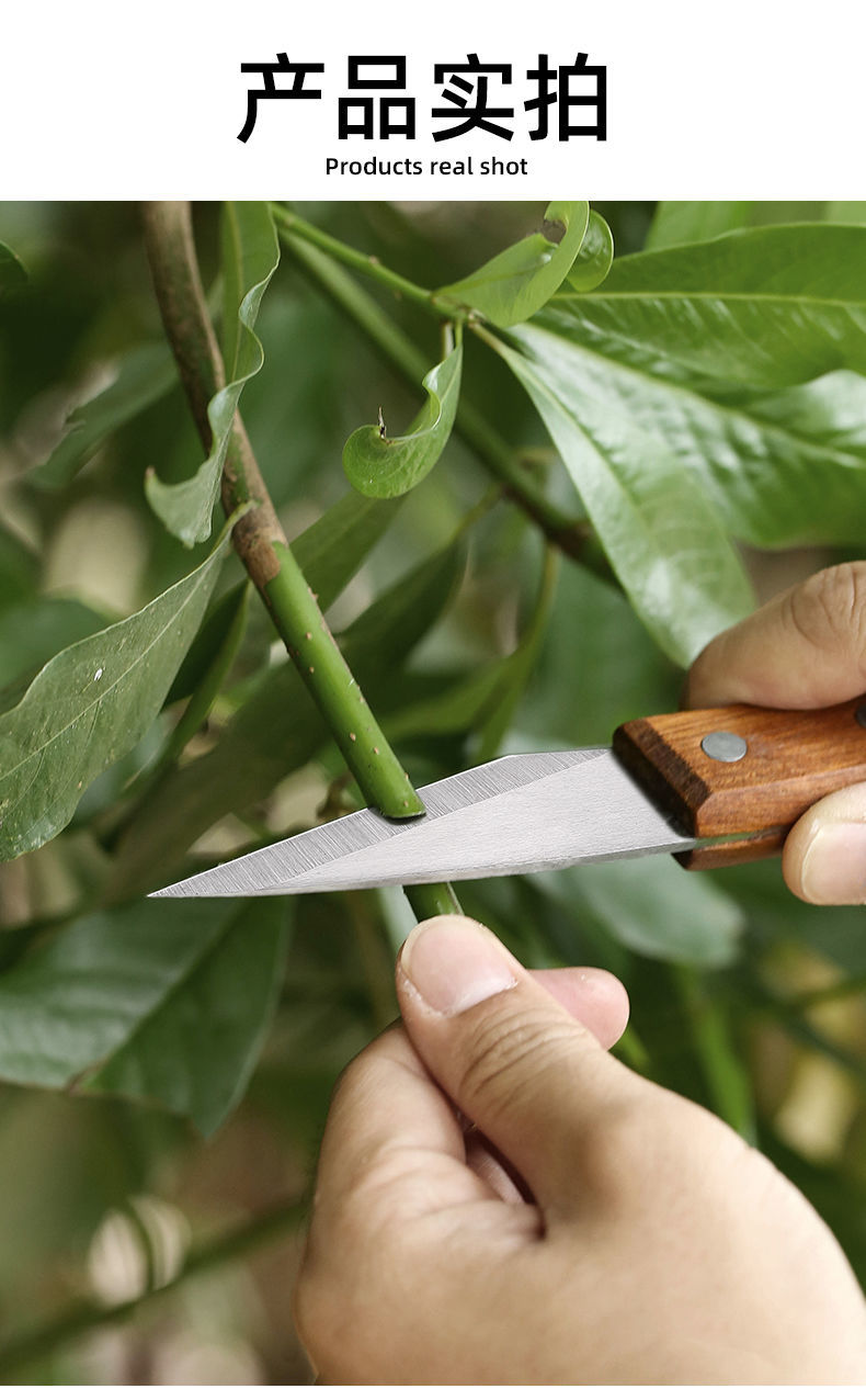 免磨折叠嫁接刀特殊钢制柄嫁接刀果农专用芽接刀锋利削木嫁接刀具