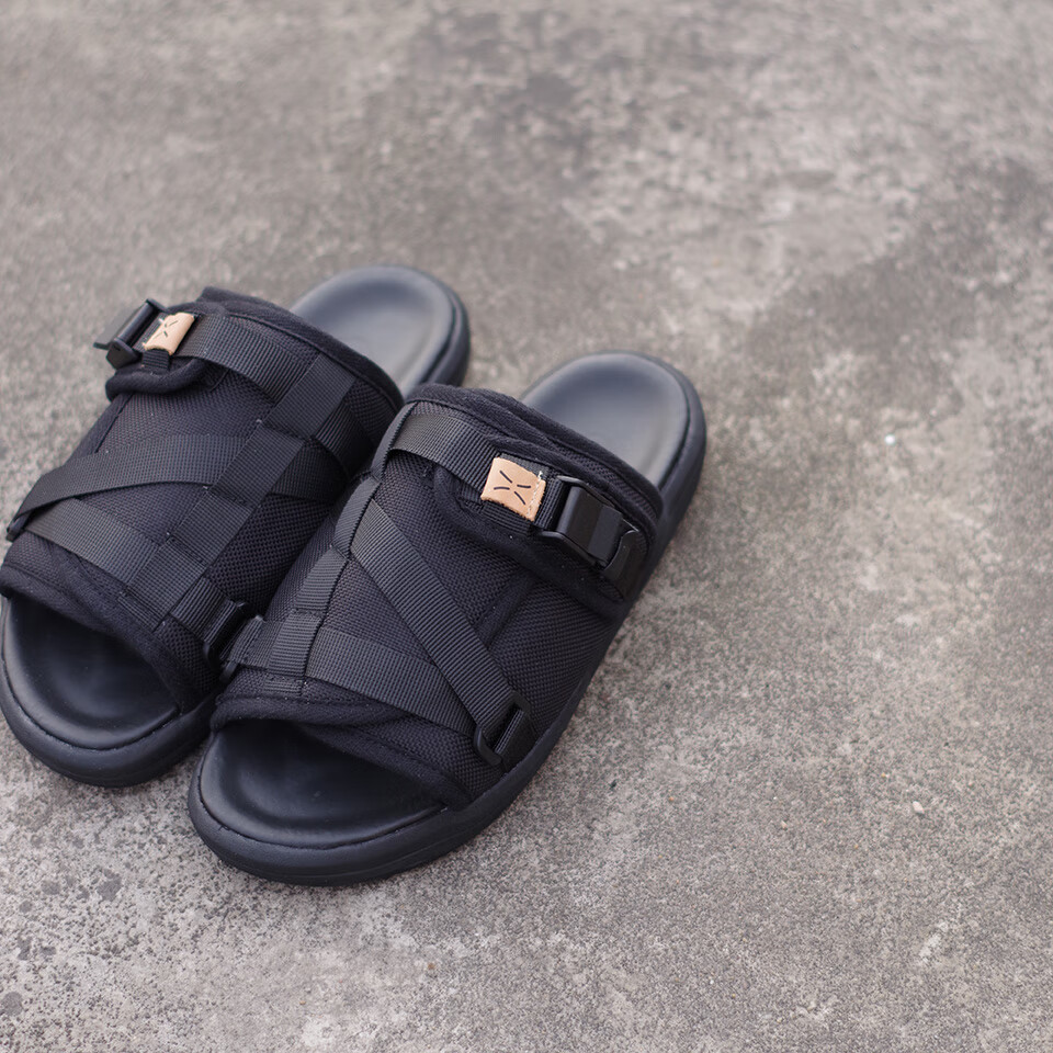 visvim新款潮牌网红波点真牛皮防臭陈冠希牛皮拖鞋余文乐面包鞋男