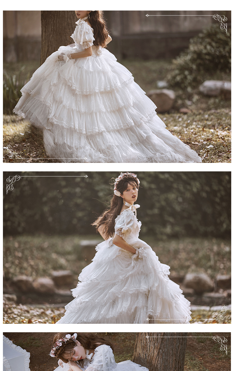 依伊纯赴约花嫁裙洛丽塔lo娘华丽婚纱原创设计连衣裙长裙女 赴约 s