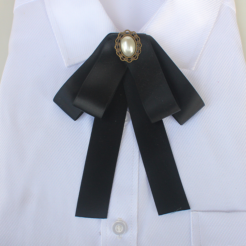 日韩职业女士领花领结女生制服领花银行酒店演出红黑蓝蝴蝶结 新款藏