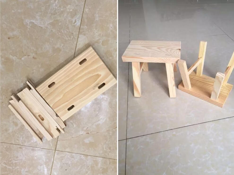 格式序 高二通用技术作品高中手工木小板凳榫卯作业木凳子材料小制作