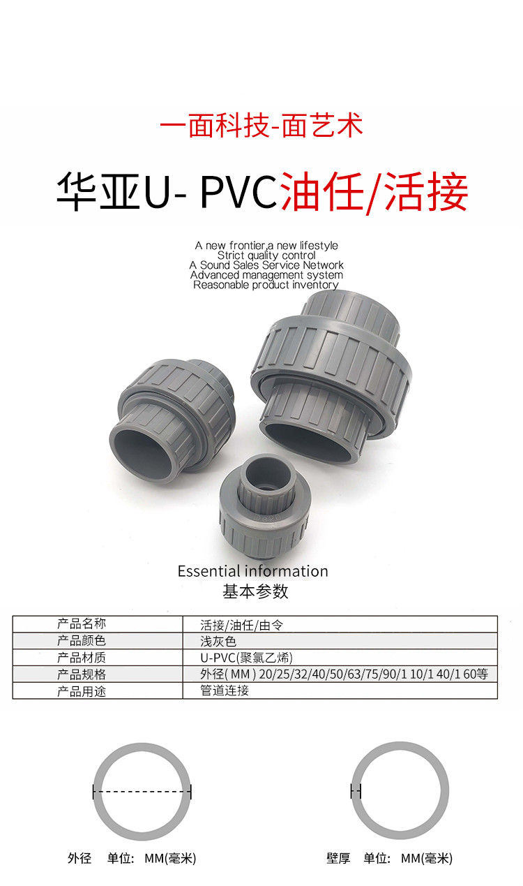 嘉泰农资专营店商品编号:10050455778942商品名称:pvc活接南亚upvc由
