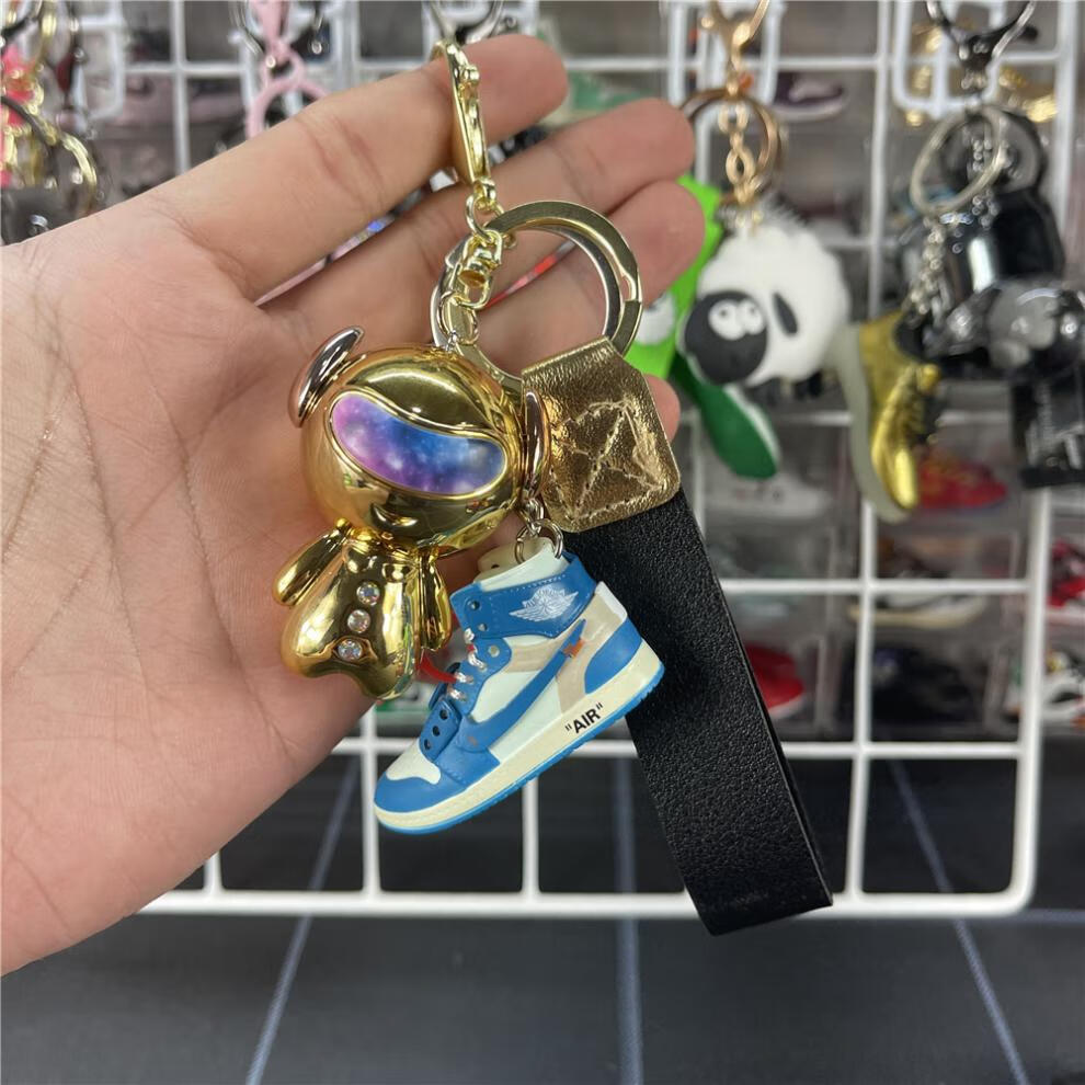 球鞋盲盒 迷你aj立体小篮球鞋模型盲盒摆件钥匙扣全套系列情丶侣男女