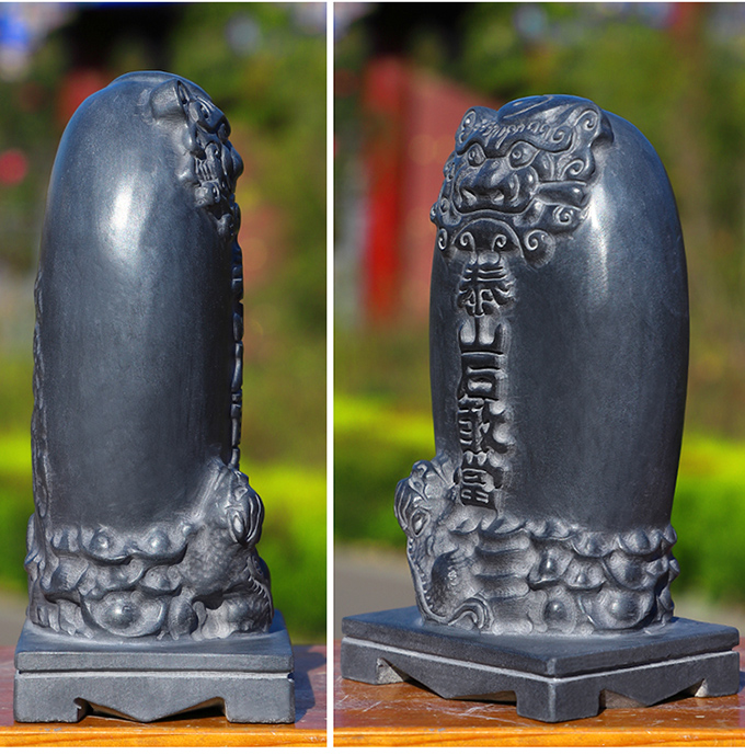 卡汐沐泰山石敢当摆件石雕石头青石家居装饰玄关开业乔迁靠山石原石
