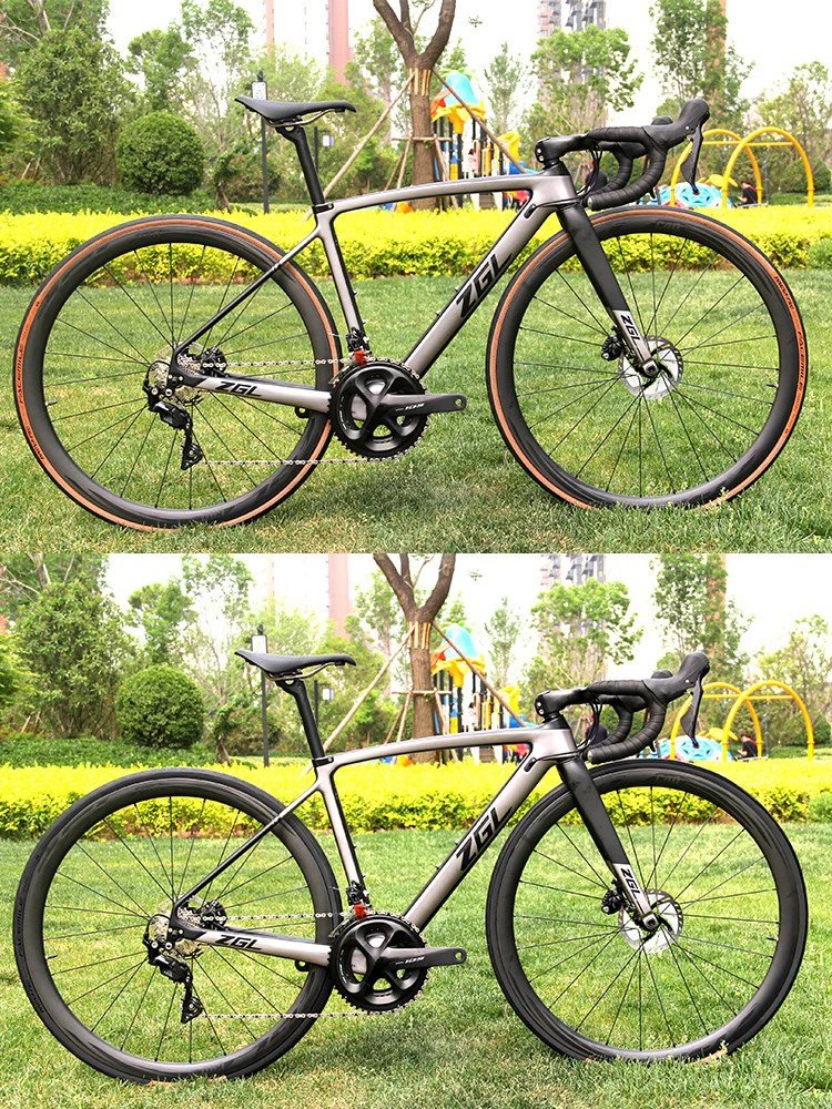 zgl中国龙cr41d碳纤维10522速桶轴综合油碟刹公路车 黑灰r7000 大套