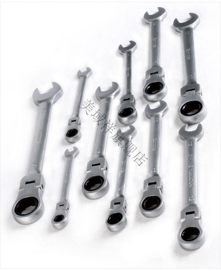 卡夫威尔两用棘轮扳手活动头快速拧螺栓螺母汽修机修尖尾扳手工具