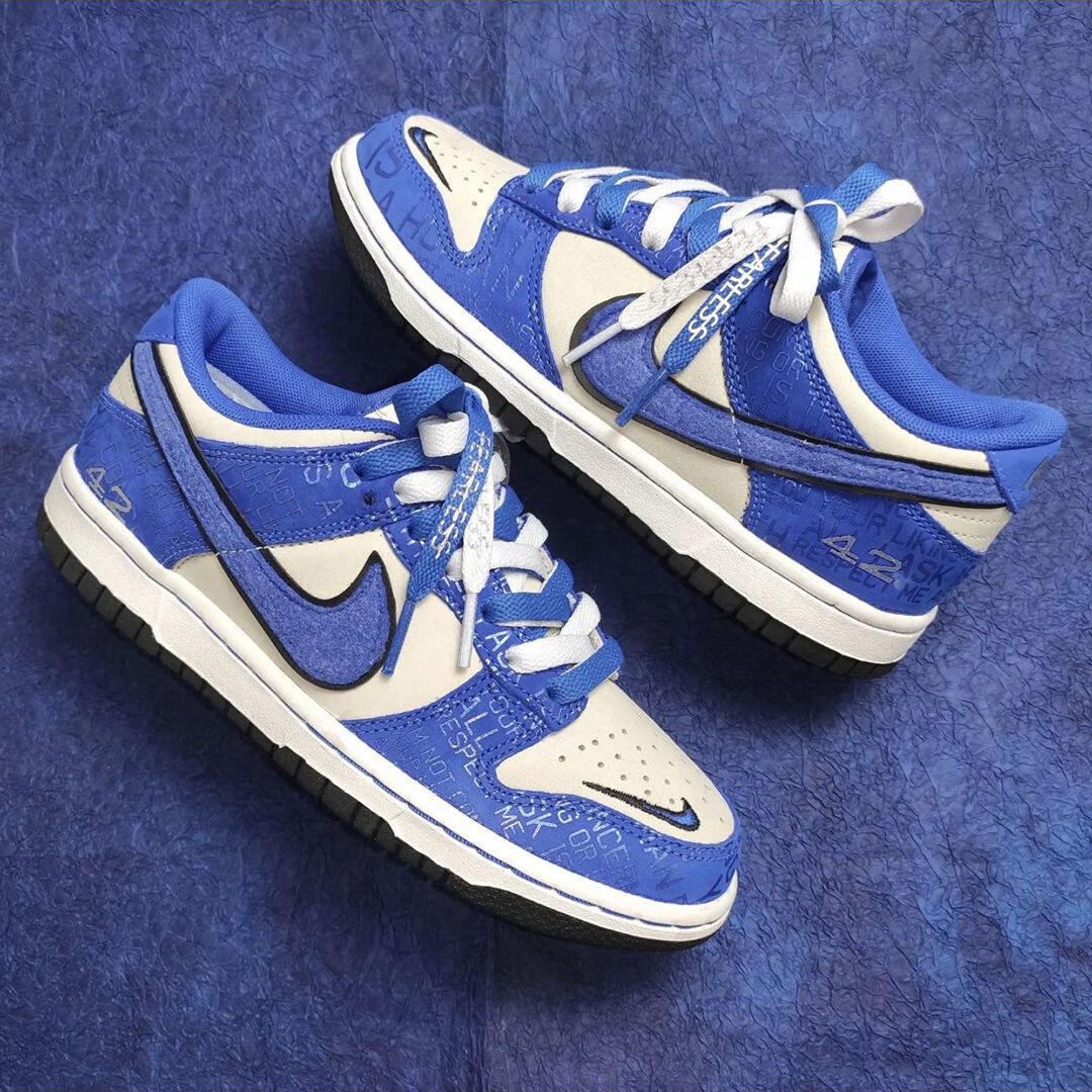 ajdunk_low_蓝色_罗宾逊75周年男女款低帮复古休闲板鞋 纯原dunk真皮