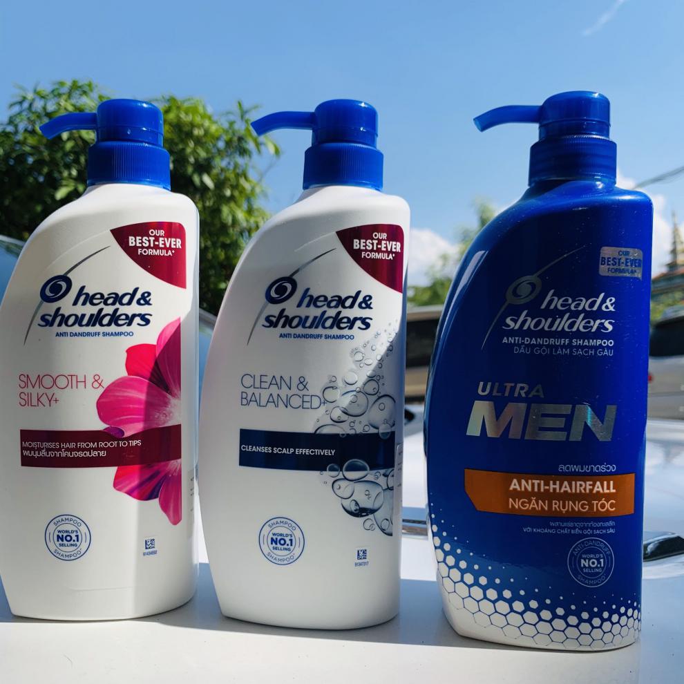 泰国海飞丝head&shoulders洗发水薄荷去屑控油止痒清洁修护家庭装