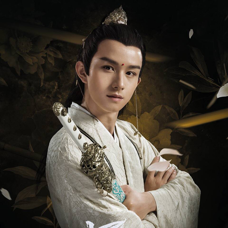 古装假发套男古风男士黑色长发整顶假发套古装侠客书生假发cos男士手