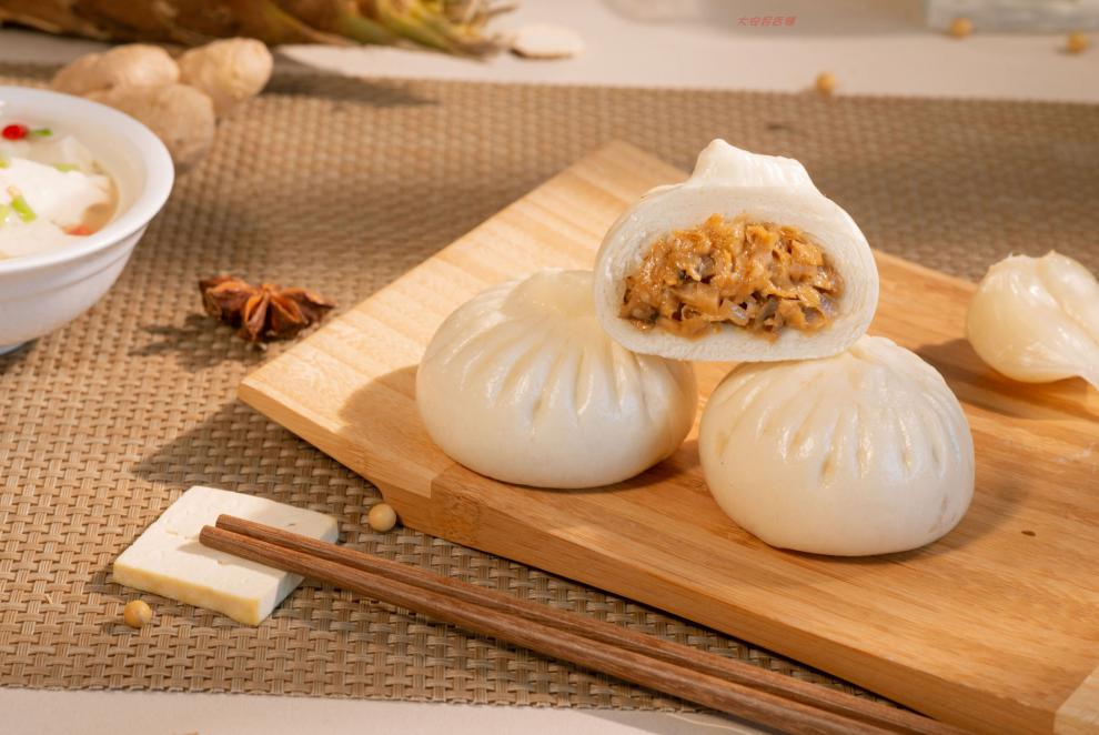 扬州东园包子扬州东园小馆鲜汁肉包子青菜包豆沙豆腐皮包梅干菜包笋肉