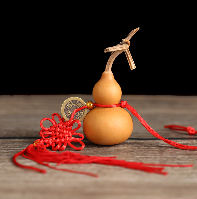 葫芦挂件大小号摆件带龙头手捻文玩把件家居办公室真葫芦4851厘米带