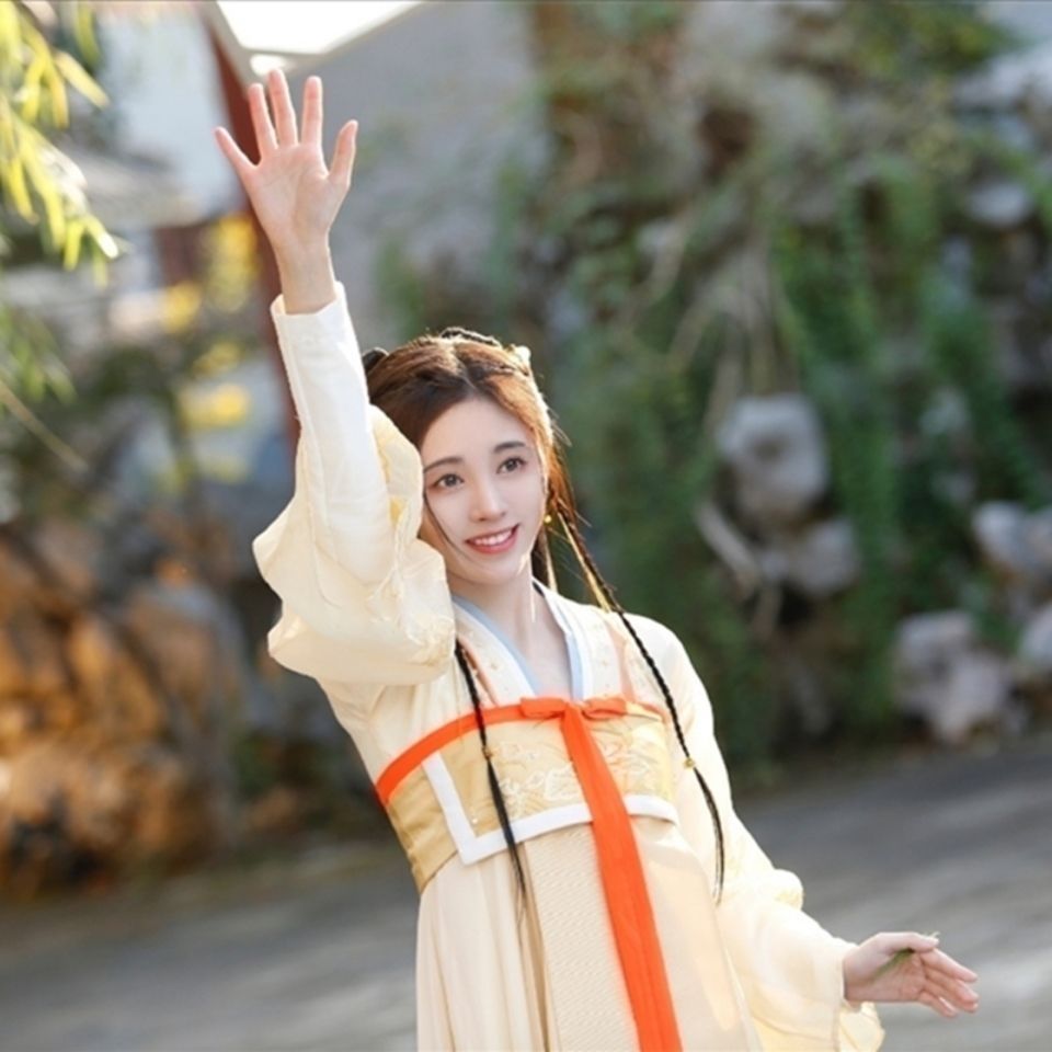 禾佳成如意芳霏同款古装汉服鞠婧祎同款唐朝女襦裙仙女服贵妃侠女演出