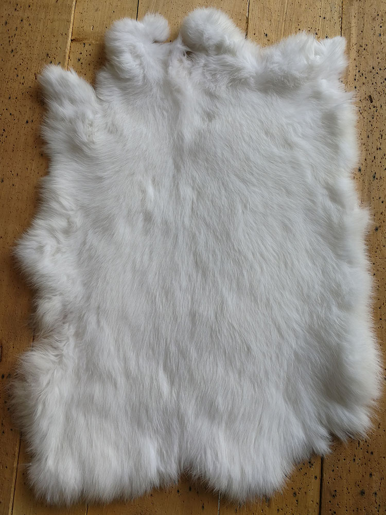 兔皮整张兔皮整张獭兔毛皮原料手工制作帽边毛边袖口护膝内胆面料1花