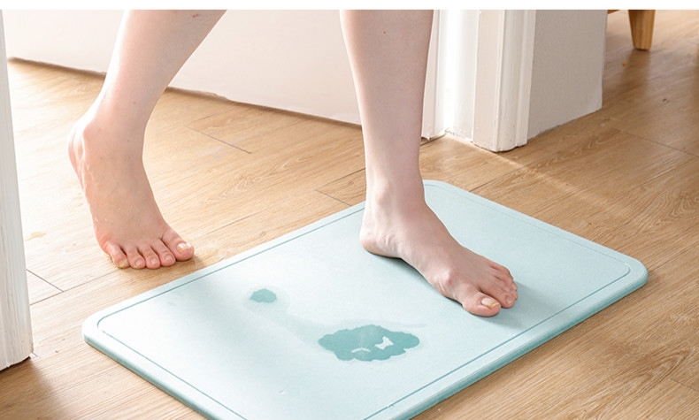 硅藻泥脚垫浴室防滑硅藻土吸水脚垫卫生间淋浴房地垫硅藻土脚地垫a6厨