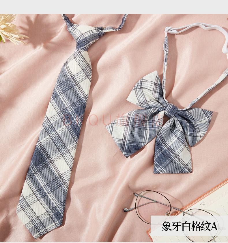 格子jk领结领花领带女学院风毕业照免打蝴蝶结衬衫水手服海苔领带领结