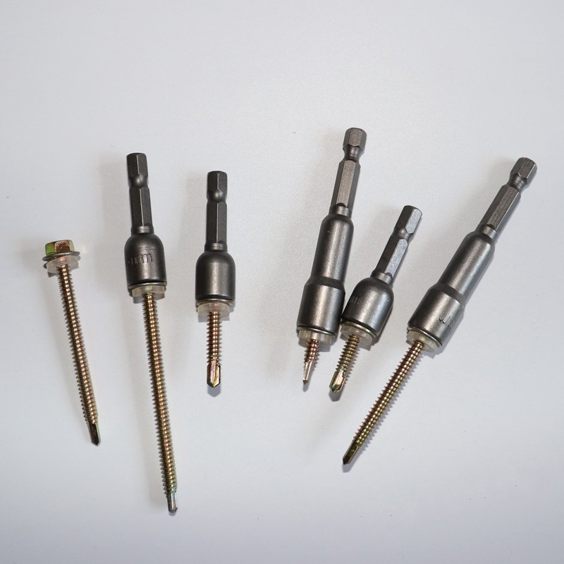 8mm强磁性外六角套筒头自攻螺丝钻尾螺丝钉燕尾钉套筒套头扳手单个