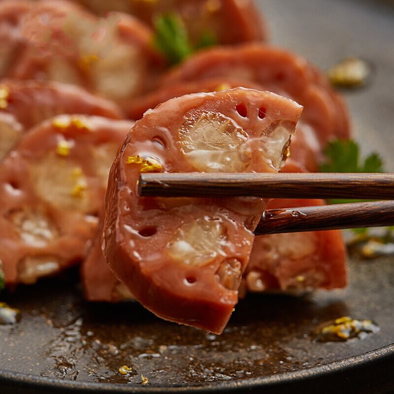 糯米甜糖藕真空蜜汁莲藕即食蜜藕办公室零食餐桌小吃600g糖藕2袋