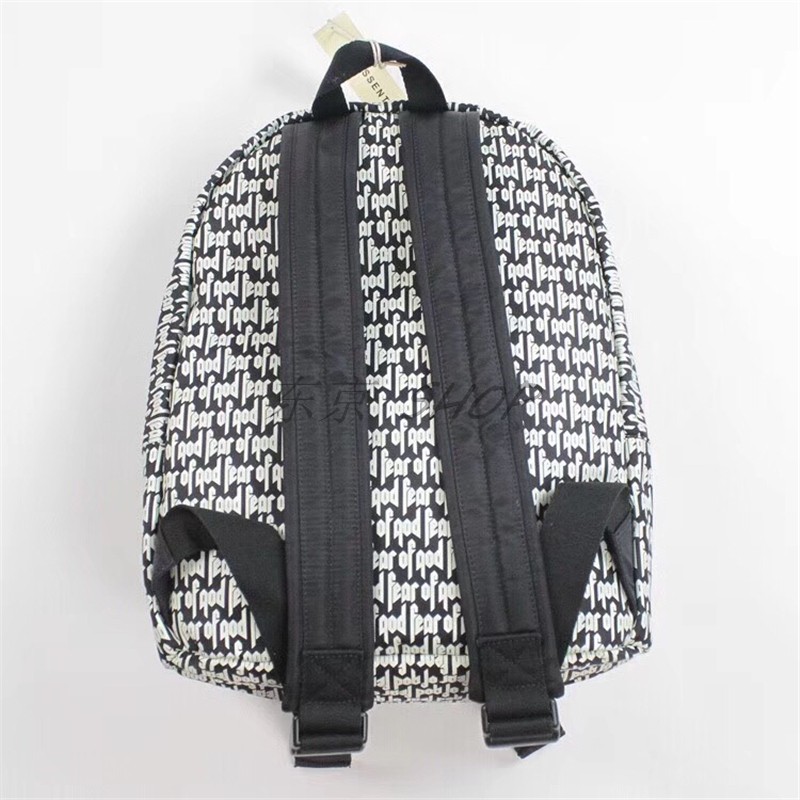 fogfearofgodprintedbackpack满印字母书包背包双肩包潮黑色其他备用
