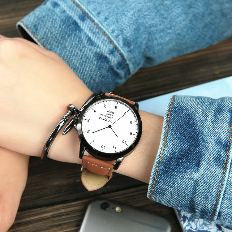 韩版镜子手表女男学生电子表原宿简约硅胶时尚手表手表女可爱学生