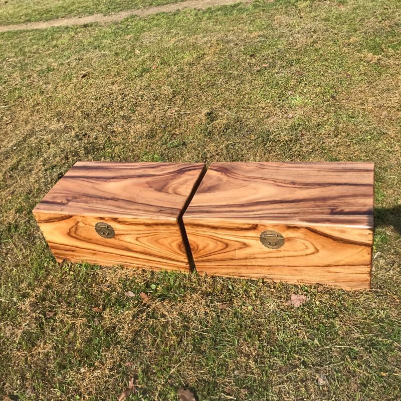 静阁轩香樟木箱对箱婚嫁首饰箱子古风收纳带锁老樟木红樟木整板定制