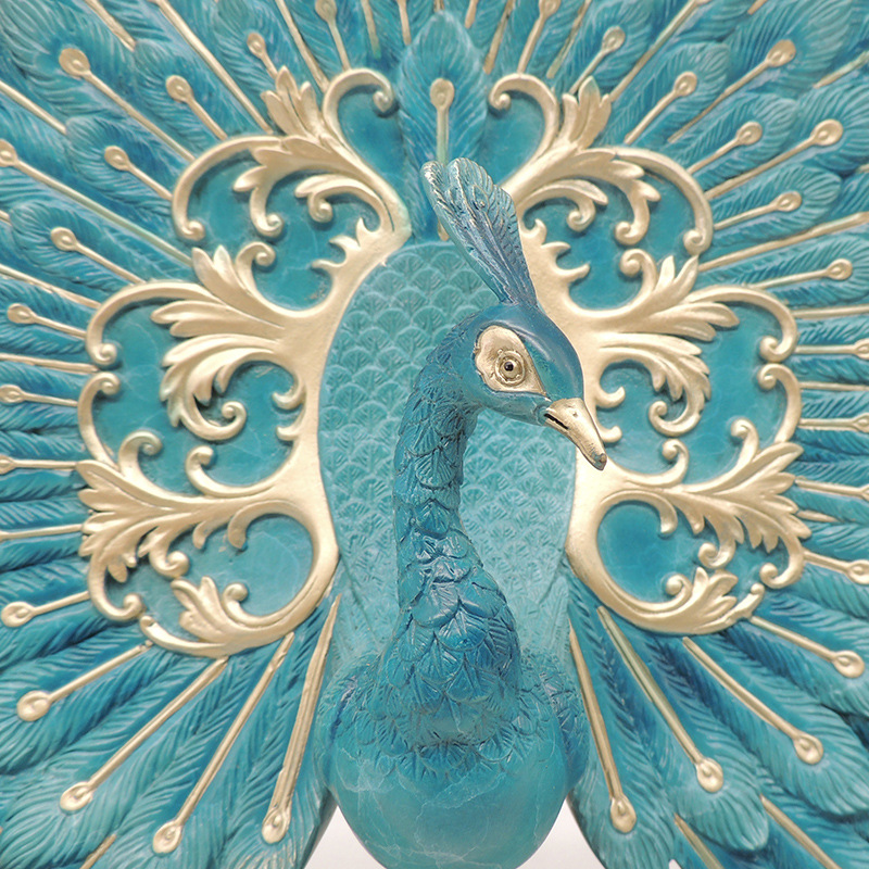 纯铜孔雀开屏摆件玄关客厅装饰品中国风摆设赠礼佳品室内房间摆饰