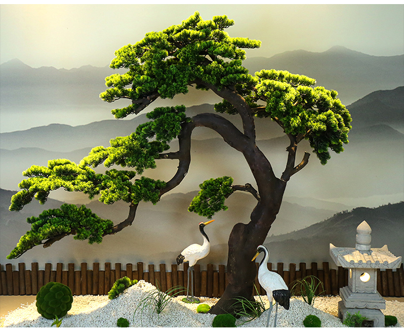 可狄(kedi) 迎客松仿真树大型假树新中式造景室内外松树酒店橱窗装饰