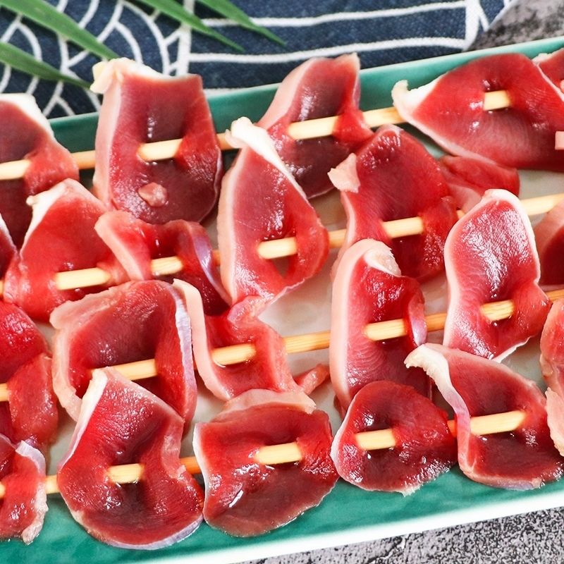 鸡胗鸭胗大串烧烤凤胗鸡肾串鸡肫串商用冷冻半成品食材20串一包 鸡胗