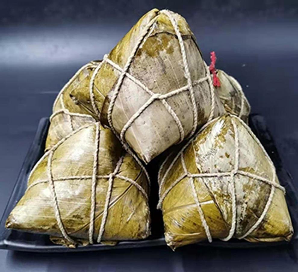 黑猪粽子琼泰粽子海南定安黑猪肉蛋黄粽传统口味地理标志产品透明袋