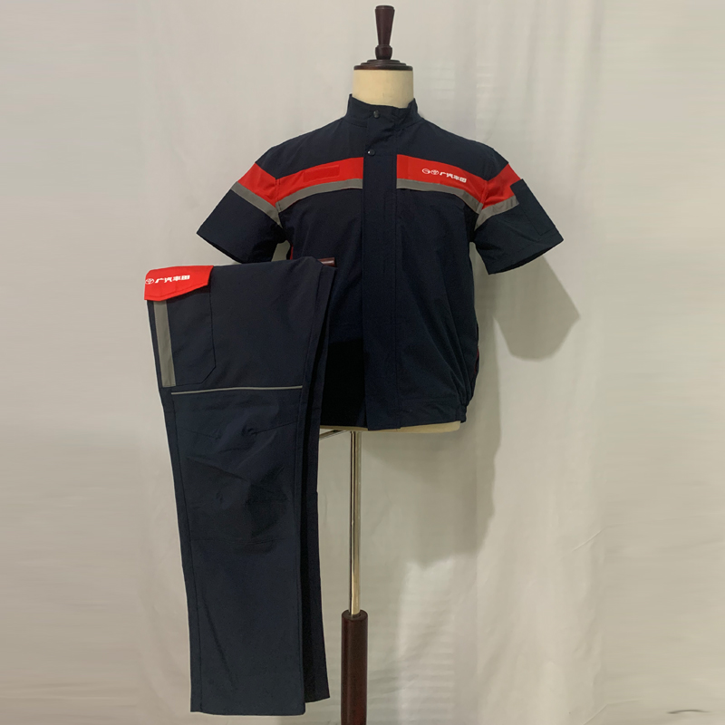 途中雨广汽丰田4s店短袖工作服售后工装套装汽车美容维修车间汽修服