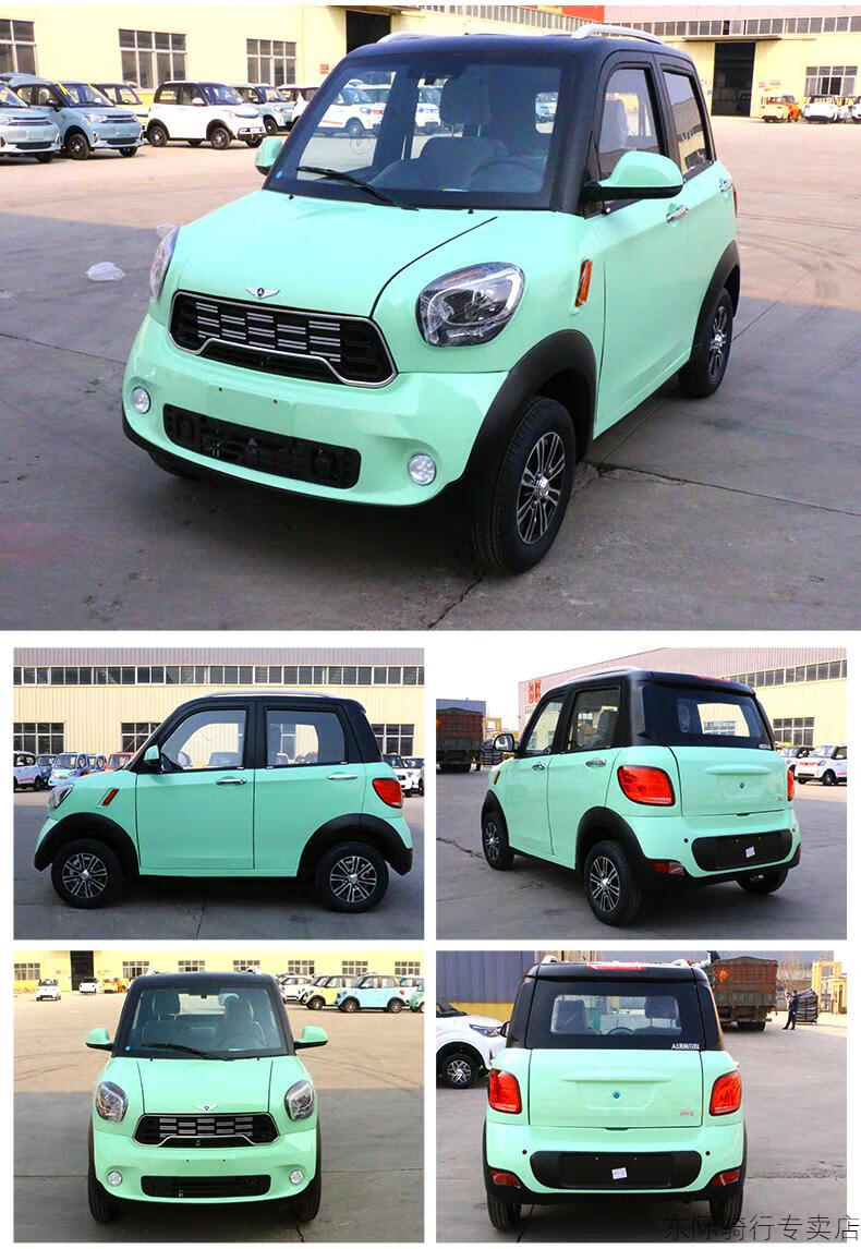 阳光四轮电动车女士新款新能源老头乐成年人油电瓶代步小汽车 裸车