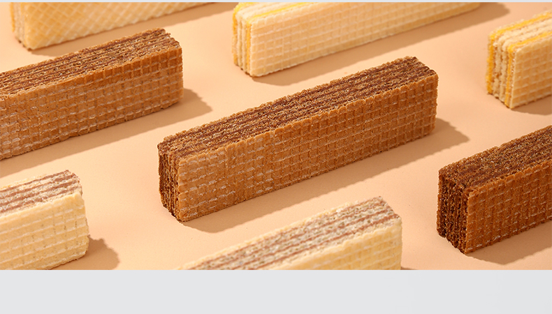 好吃点威轻脆长条威化饼干612g约18条办公室早餐休闲零食好吃点威轻脆