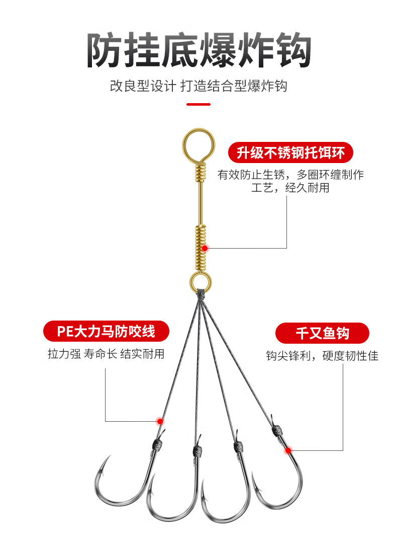 梦达重庆小千又爆炸钩鱼钩鲫鱼钓组倒刺钓鱼钩矶竿矶钓钩海竿钩抛竿钩