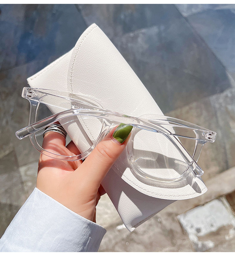 腮红眼镜女ins高颜值显脸小防蓝光网红素颜有度数男配镜透明白防蓝光